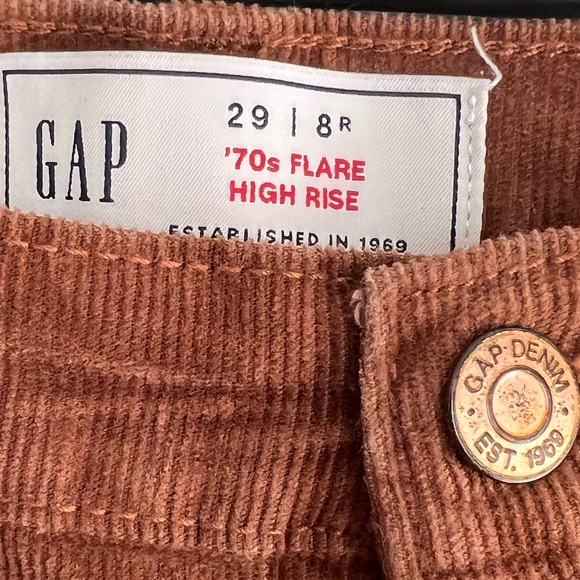 GAP Women's Flare Jeans in Rich Brown - Picture 2 of 2